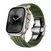 #Color_Green Band-Silver Buckle