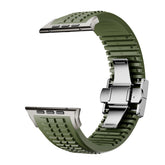 #Color_Green Band-Silver Buckle