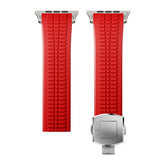 #Color_Red Band-Silver Buckle