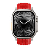 #Color_Red Band-Silver Buckle