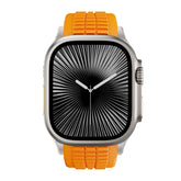 #Color_Orange Band-Silver Buckle