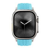 #Color_Glacier Blue Band-Silver Buckle