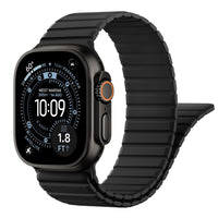 Tekvon Ribbed Silicone Magnetic Loop Band with Titanium Clasp for Apple Watch Series 11, 10, 6, 5, 4 (38mm-49mm)