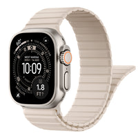 Tekvon Ribbed Silicone Magnetic Loop Band with Titanium Clasp for Apple Watch Series 11, 10, 6, 5, 4 (38mm-49mm)