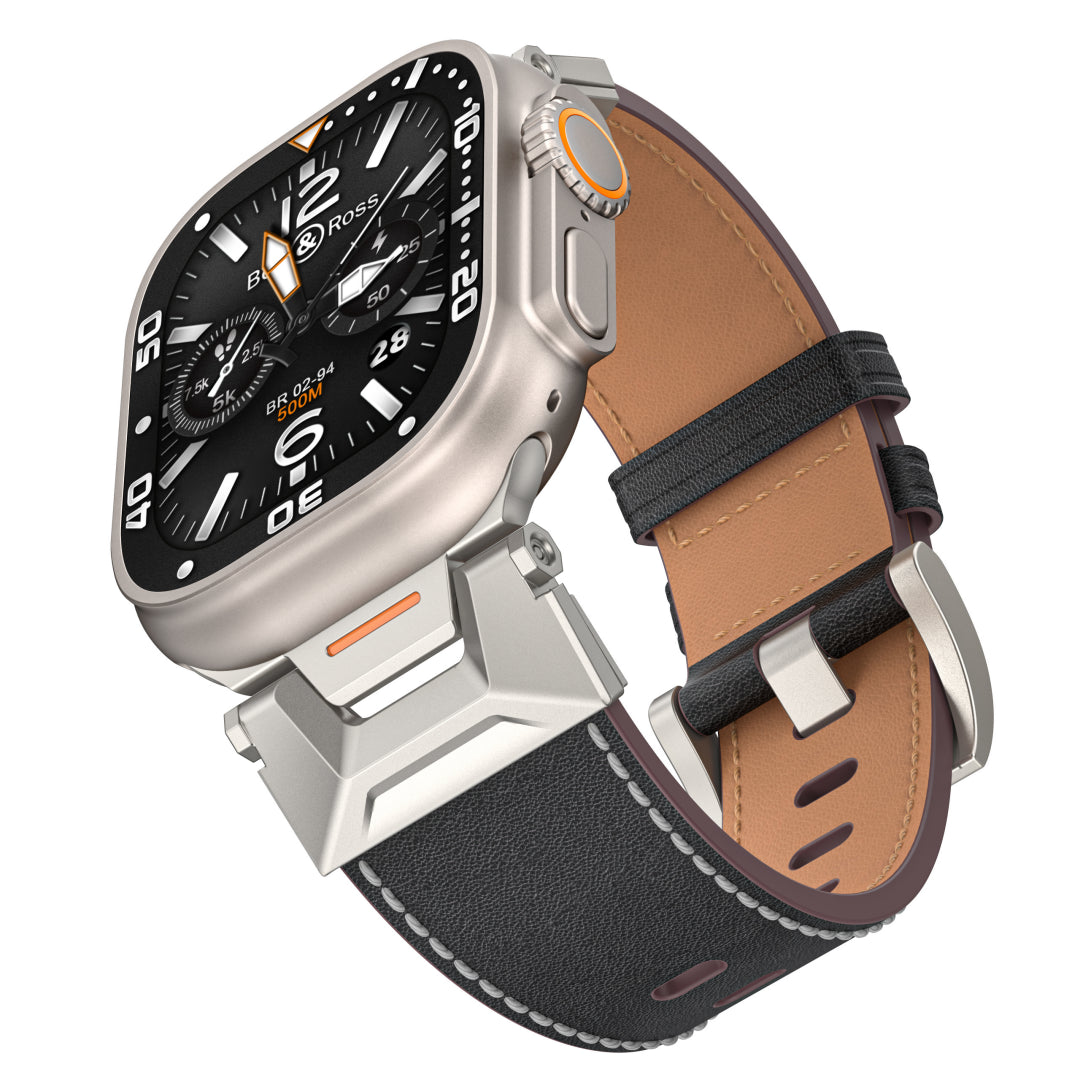 Mecha Leather Band For Apple Watch