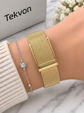 Tekvon Milanese Stainless Steel Mesh Band Compatible with WHOOP 5.0