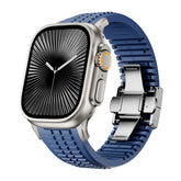 #Color_Blue Band-Silver Buckle