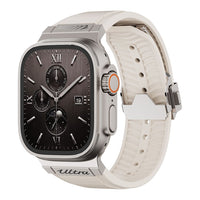 FKM Rubber Band for Apple Watch Ultra & 44–46mm Models – 304 Stainless Steel Buckle