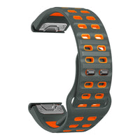 Tekvon Quick Release Silicone Watch Band with Snap Pin Clasp for Garmin Fenix 8, 7, 6, 5 (22mm / 26mm)
