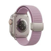 Tekvon Magnetic Track Buckle Mountain Texture Silicone Band for Apple Watch, Huawei & Samsung