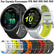 Tekvon 22mm Dual-Tone Silicone Watch Band for Garmin Forerunner 970