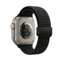 Tekvon Magnetic Track Buckle Mountain Texture Silicone Band for Apple Watch, Huawei & Samsung