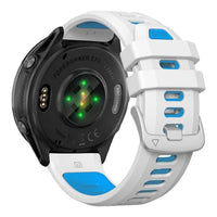 Tekvon 22mm Dual-Tone Silicone Watch Band for Garmin Forerunner 970