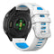 Tekvon 22mm Dual-Tone Silicone Watch Band for Garmin Forerunner 970