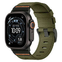 Tekvon Two-Piece Sport Canvas Watch Band with Pin Buckle for Apple Watch Series 11, 10, Ultra (38mm-49mm)