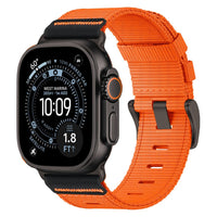 Tekvon Two-Piece Sport Canvas Watch Band with Pin Buckle for Apple Watch Series 11, 10, Ultra (38mm-49mm)